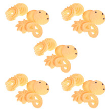 30Pcs Realistic Cookie Photo Props PVC Yellow for Bakery Play Decor