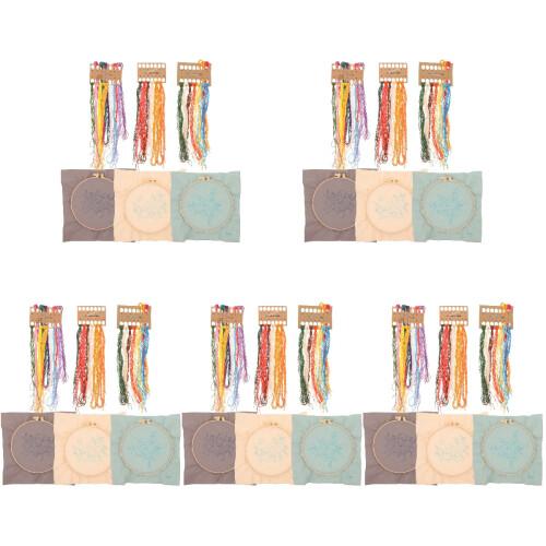 15Sets Embroidery DIY Kit Assorted Color Plastic Tools for Beginners 2