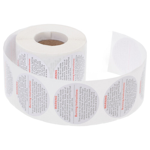 3Pcs Self-Adhesive Black Candle Warning Labels for Jar and Container 2