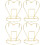 4 Pcs Cups And Saucers Coffee Cup 5