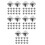 400Pcs DIY Metal Pyramid Studs Silver Square Rivets for Boots Clothes 4