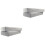 4Pcs Detachable Foldable Cloth Storage Box Grey Multi-Use Organizer 4
