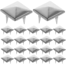 400Pcs DIY Metal Pyramid Studs Silver Square Rivets for Boots Clothes