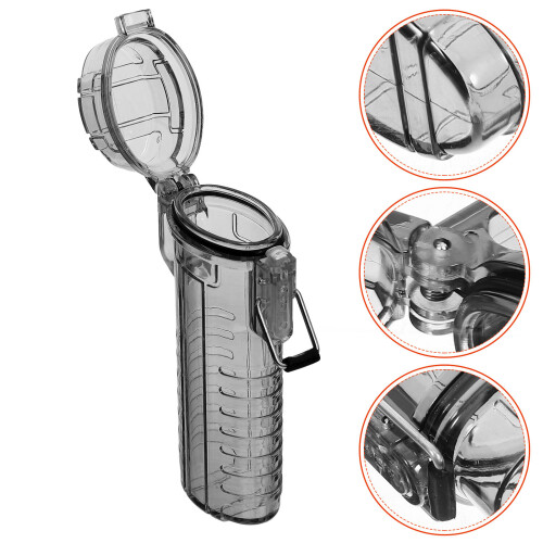 4Pcs Black Plastic Lighter Storage Holder Durable Protective Sleeve 2