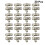 60Pcs Durable Silver Iron Hasps and Locks for Wooden Box Cases 10