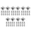 400Pcs DIY Metal Pyramid Studs Silver Square Rivets for Boots Clothes 9