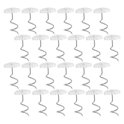 200Pcs Decorative Spiral Sofa Nails Iron Pins Silver for Chairs 2