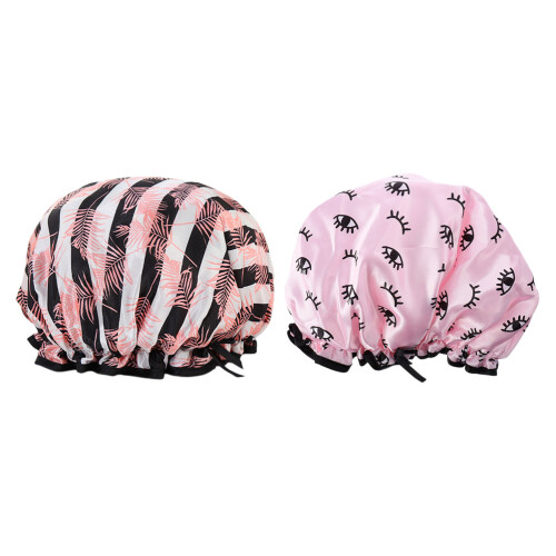 4 Pcs Waterproof Shower Hats Elastic Bathing Caps For Home Use