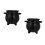 2Pcs Small Ceramic Halloween Cauldron Candy Holder for Treats 7