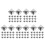 400Pcs DIY Metal Pyramid Studs Silver Square Rivets for Boots Clothes 6