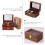 2Pcs Retro Brown Wooden Watch Storage Box Lockable Organizer Case 10