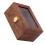 2Pcs Retro Brown Wooden Watch Storage Box Lockable Organizer Case 3