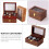 2Pcs Retro Brown Wooden Watch Storage Box Lockable Organizer Case 9