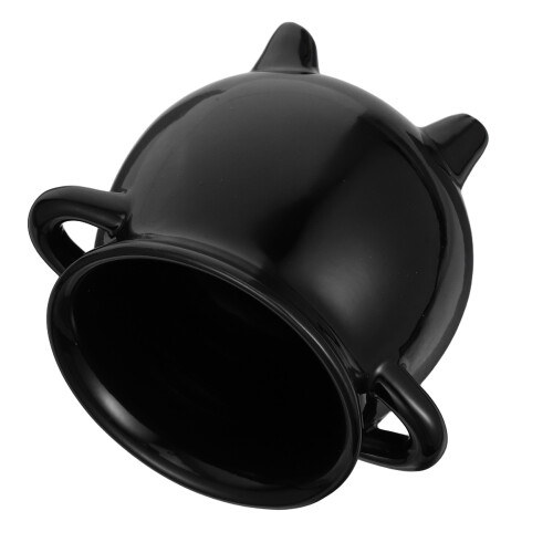 2Pcs Small Ceramic Halloween Cauldron Candy Holder for Treats 1