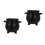 2Pcs Small Ceramic Halloween Cauldron Candy Holder for Treats 4