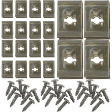 400Pairs Golden Wire Cable Clamps Clips with Self Tapping Screws