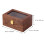 2Pcs Retro Brown Wooden Watch Storage Box Lockable Organizer Case 4