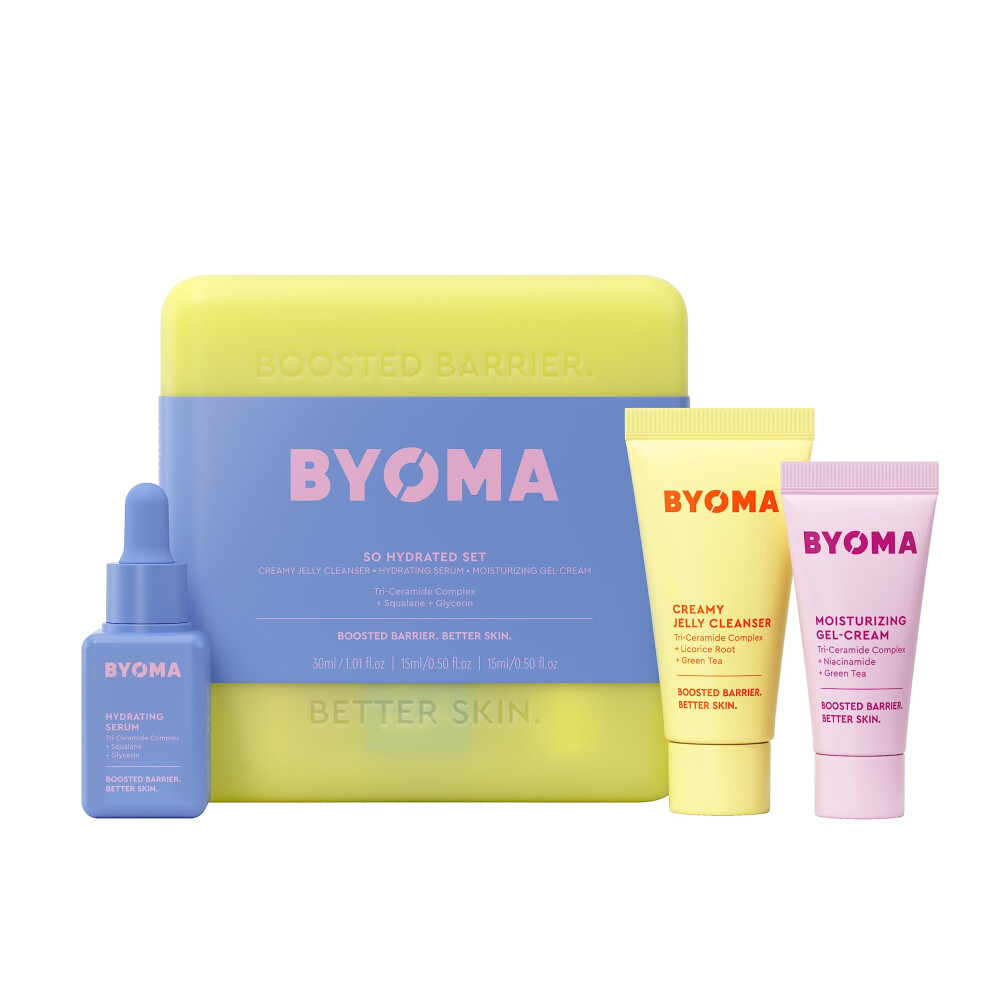 Byoma Light/Cream Hydrating Starter Kit - 30Ml Mini Cleanser, 15Ml And 15Ml Hydrating Serum