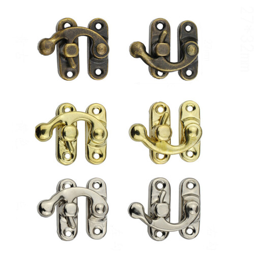 60Pcs Durable Silver Iron Hasps and Locks for Wooden Box Cases 2