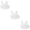 3Pcs Durable PVC Fencing Chest Protector White Ergonomic 9