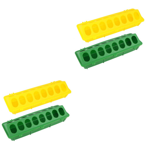 4Pcs Pigeon Feeder Plastic Feeding Trough Assorted Color Easy Clean 2