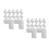 100Pcs White Foam Corner Protectors for Picture Frame Edge and Packing 7