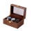 2Pcs Retro Brown Wooden Watch Storage Box Lockable Organizer Case 6