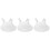 3Pcs Durable PVC Fencing Chest Protector White Ergonomic 5