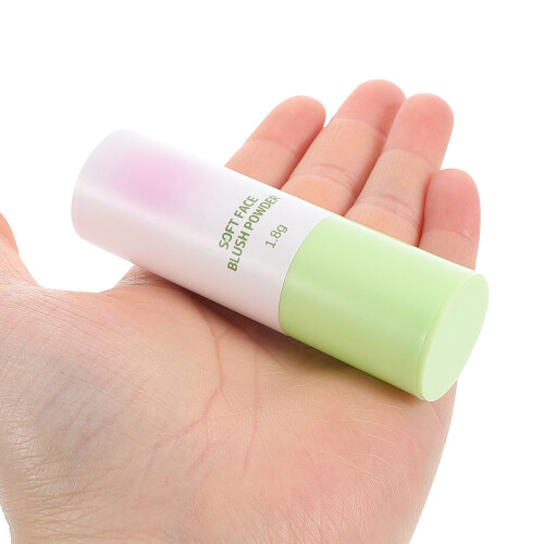 2Pcs Pink Cream Blush Stick with Sponge Tip for Cheeks and Lips 2