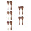 5Sets Wood Salad Serving Fork and Spoon Multipurpose Kitchen Utensils 5