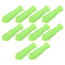 20Pcs Green Silicone Chewy Pencil Caps Sensory Cartoon Squid Topper