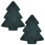 10Pcs Olive Green Ceramic Tree Shape Dessert and Snack Serving Tray 1