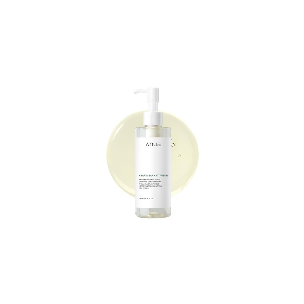 New Anua Heartleaf Pore Control Cleansing Oil, Oil Cleanser For Face, Makeup Blackhead Remover, Korean Skin Care, Original, 200Ml/6.76 Fl Oz