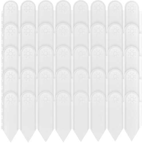 15Pcs Reusable Plastic Garden Fence White Decorative Yard Edging 2