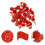 150Pcs Plastic Red Flag Models for Miniature Decor and DIY Crafting 10