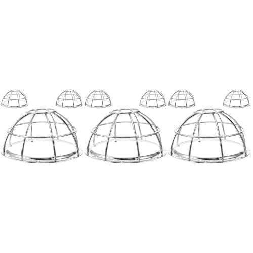 9Pcs Adjustable Detector Covers Silver Wire Cage Protector 2