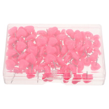 500Pcs Pink Heart Thumbtacks Resin Pins for Hanging Pictures and Notes