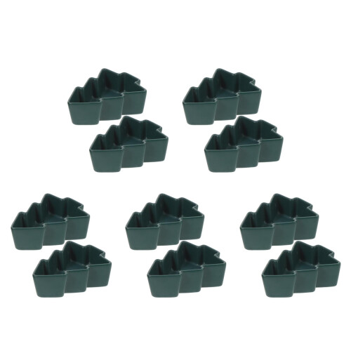 10Pcs Olive Green Ceramic Tree Shape Dessert and Snack Serving Tray 2