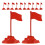 150Pcs Plastic Red Flag Models for Miniature Decor and DIY Crafting 3