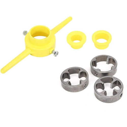 PVC Pipe Threading Die Set, Precise NPT Threading Tool, Durable Alloy, 1/2 3/4 1 Inch for Plumbing 2