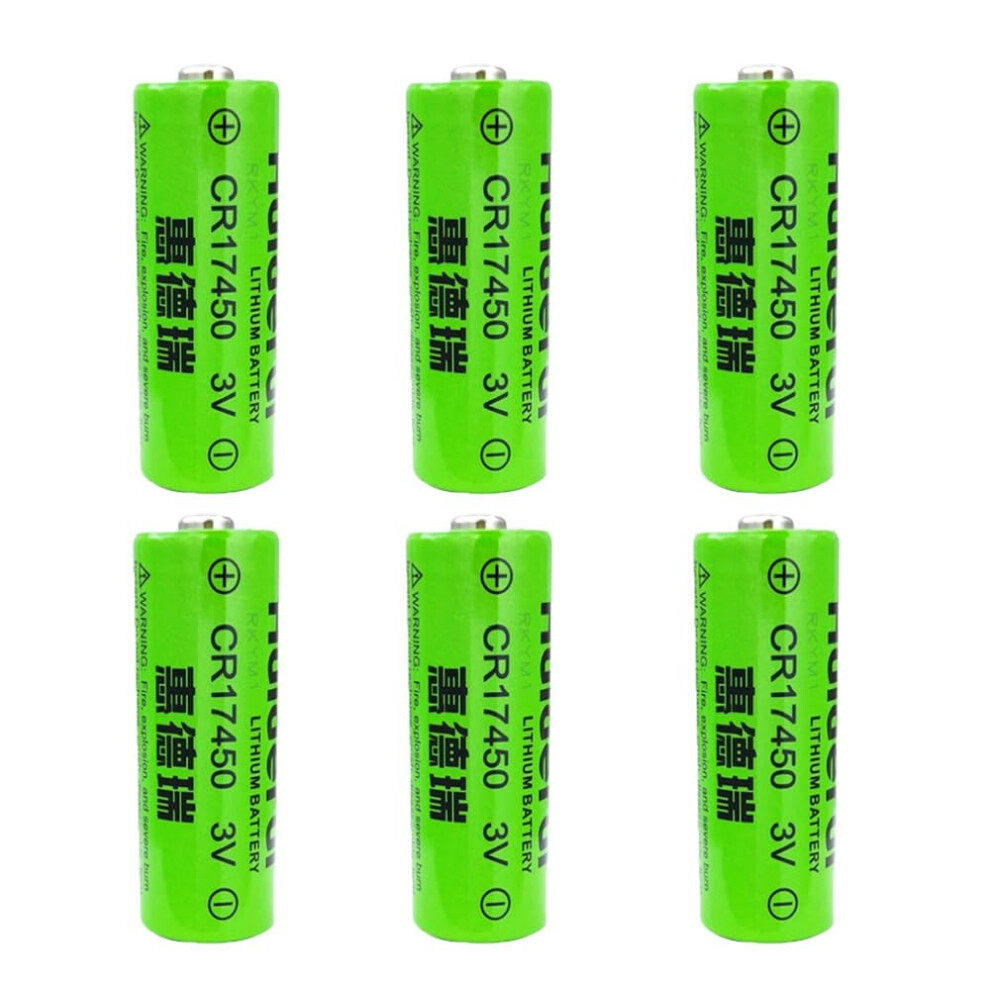 6Pack Cr17450 Lithium Battery 3V 2500Mah Longlasting Power For Industrial Equipment 9174973485179