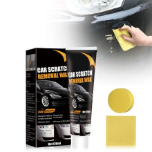 Car Scratch Remover Kit with Sponge and Cloth, Effective Paint Paste for Deep Scratches