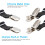 4Pcs Adjustable Bed Sheet Straps with Clips, Heavy Duty Elastic Holders for Secure Sheet Grip, Black 2