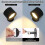 (2pcs, Black Color) Glowright Lights,Glow Right Wall Lights,Double-Sided Light,40h Maximum Discharge 4