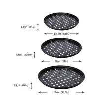 (as shown, 3pcs) Non-Stick Pizza Baking Pan Round Mesh Tray Plate Oven Baking Bakeware with Holes Pizza Tray Mould Oven Home Kitchen Tools