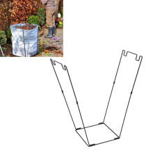Robuster Metallständer für Müllbeutel im Freien, 70x32x77 cm, großes Fassungsvermögen