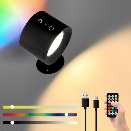 (1pc, Black Color) Glowright Lights,Glow Right Wall Lights,Double-Sided Light,40h Maximum Discharge