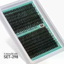 (MIX, SET-298) Individual Lashes 20-100D 280pcs Cluster Lashes Natural Look Mixed Tray DIY Eyelash Extension Volume Lash Clusters Eyelashes