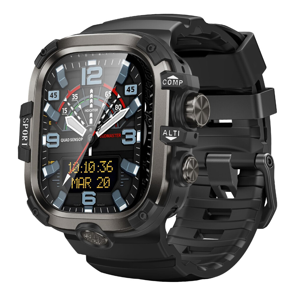 Rugged Case With Band Kit For Apple Watch 44Mm, Shockproof Metal Bumper, Builtin Screen Protector 9053599146230