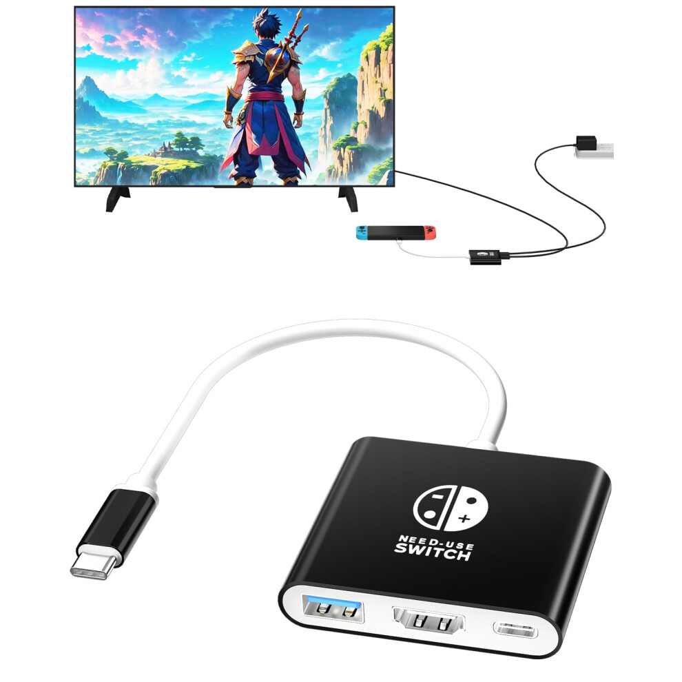 Dock With 4K Hd Output, Pd Fast Charging, Hdmi Adapter For Nintendo Switch Oled And Steam Deck, Black 9455672818858